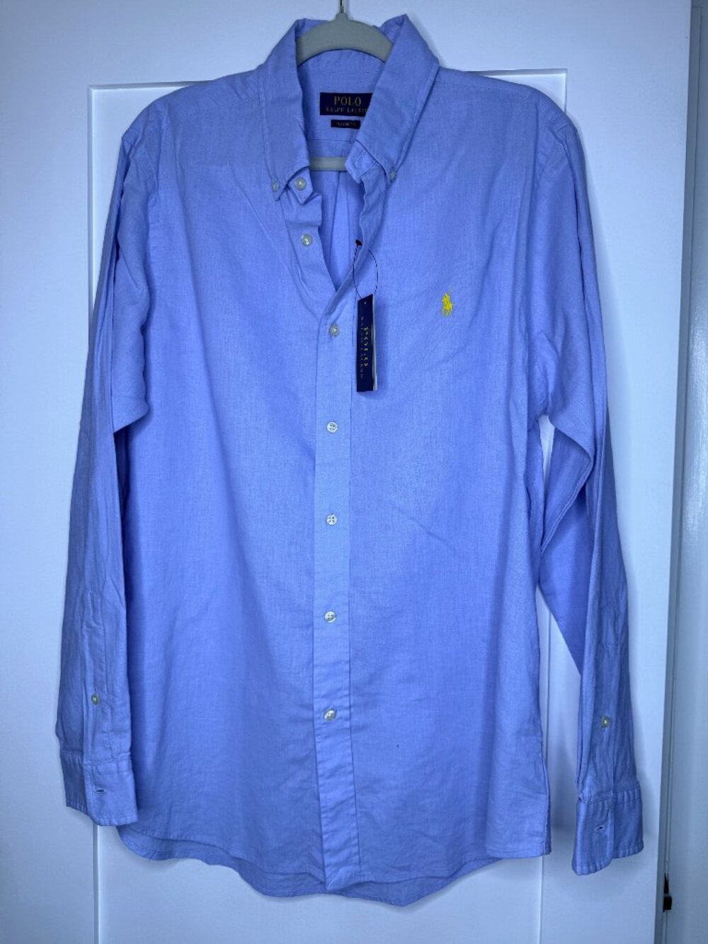 Men's Polo Ralph Lauren Classic Fit Long Sleeve Button Down Shirt Size Large